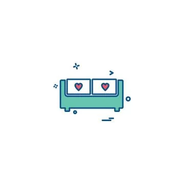 Couch icon design vector Ilustración de archivo