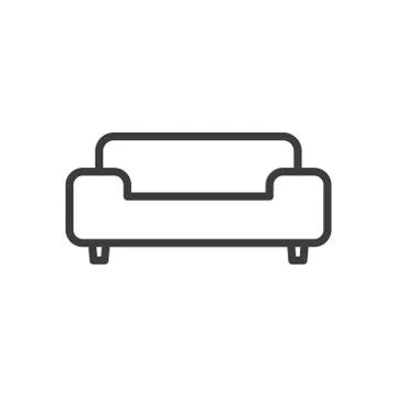 Couch icon on white background Stock Illustration