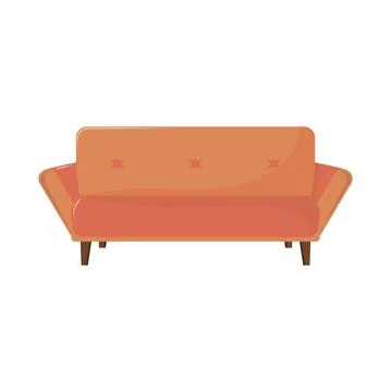 Couch interior comfortable Stock Illustration