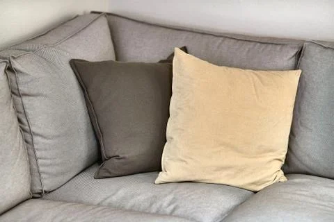 Couch with pillows Stock Photos
