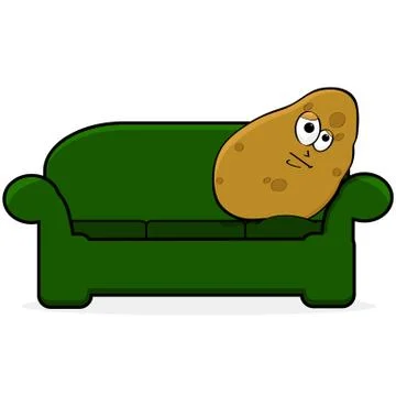 Couch potato Stock Illustration