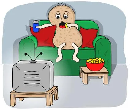 Couch potato Stock Illustration
