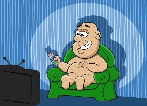Couch potato Stock Illustration