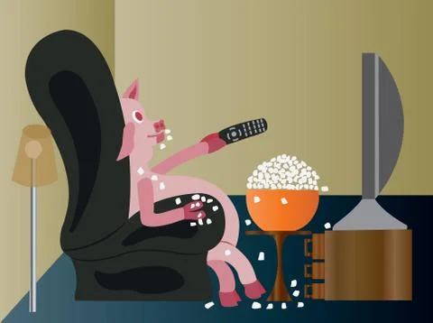 Couch Potato Stock Illustration