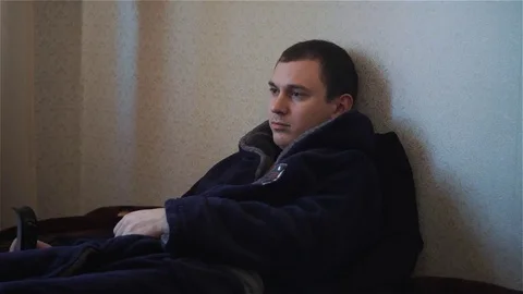 Couch potato watching TV Stock Footage 72355544