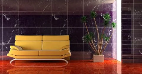 Couch into the room Stock Illustration