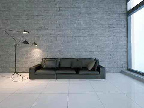 Couch in room Stock Illustration