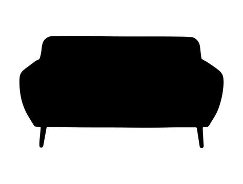 Couch silhouette vector art Stock Illustration
