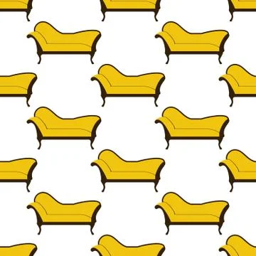 Couch sofa pattern Stock Illustration