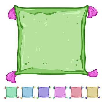 Couch throw pillows cartoon vector graphic Ilustración de archivo