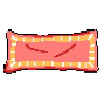 Couch throw pillows pixel art vector illustration Illustrazione stock