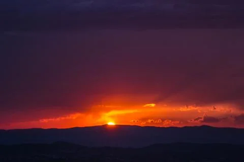 Coucher de soleil Foto stock