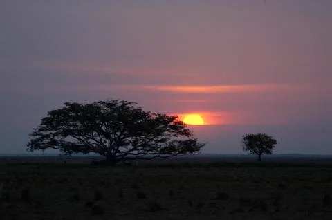 COUCHER DE SOLEIL Foto stock