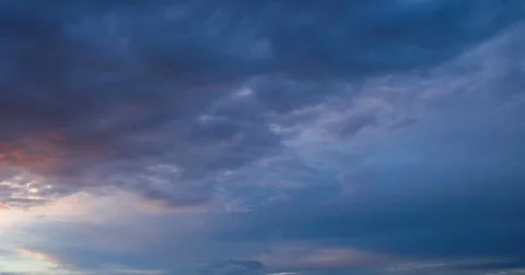Couds thickening before storm Stock Footage 79532050
