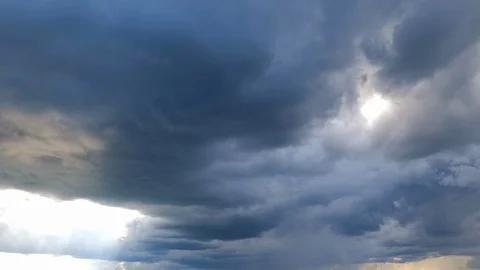 Couds timelapse - Storm Clouds Time Lapse As Bad Weather Brings Rain. Stock Footage 116776526
