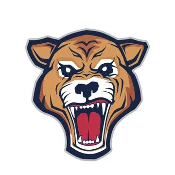 Cougar head mascot Stock Illustration