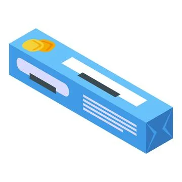 Cough drops pack icon, isometric style Illustrazione stock