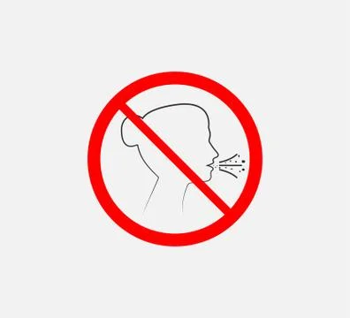 Cough, flu icon. Vector illustration, flat design. Stock Illustration