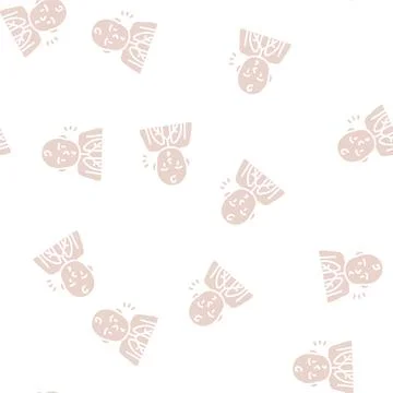 Cough reflex glyph seamless pattern Stock Illustration