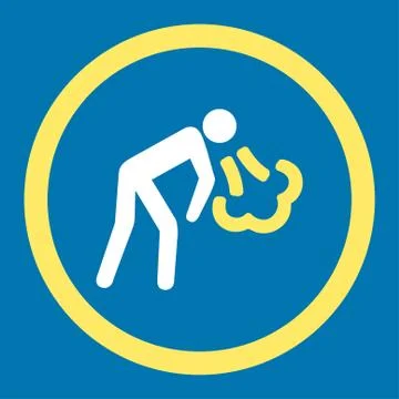 Cough Rounded Vector Icon Illustrazione stock