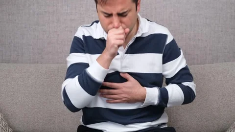 Cough sick man Stock-Footage 268255380