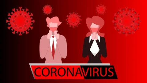 Cough silhouette. use a mask to avoid contracting corona virus. Stock Footage 127024525