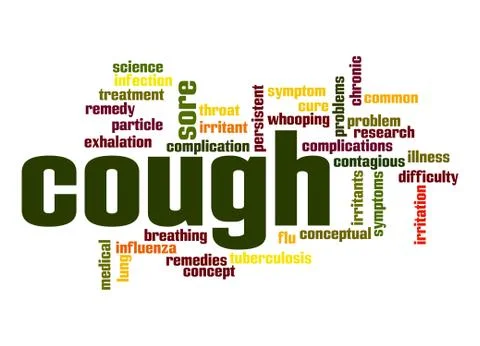 Cough word cloud Stock-Illustration