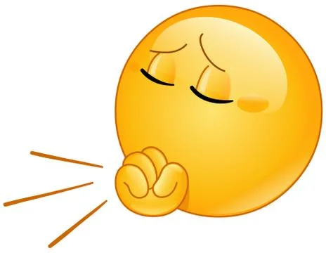 Coughing emoticon Illustrazione stock