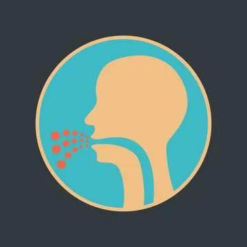 Coughing icon vector Stock Illustration