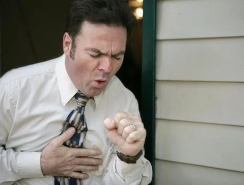 Coughing Man Stock Photos