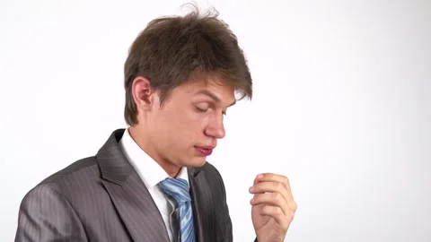 Coughing young man Stock-Footage 92709710