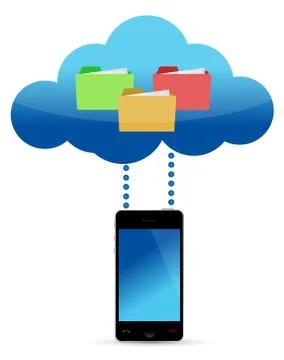 Could computing technology connection illustration design over white Stockillustratie