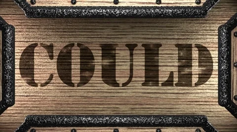 Could on wooden stamp Stockbeeldmateriaal 8762991