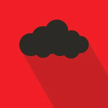 Couldblack on red background Illustrazione stock