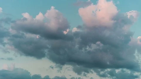 Coulds timelapse, light blue color Stock Footage 78829295