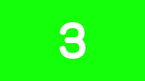 Coundown Number 5 Second on Green Screen Video stock 315014639