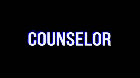 Counselor. Animation of Text With Glitch Effect Stock Footage 124770584