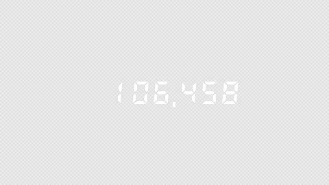 A count-up from 0 to 1,000,000 Stock Footage 343722549