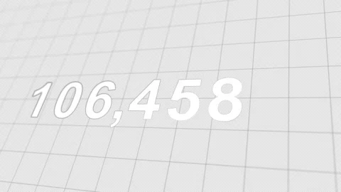 A count-up from 0 to 1,000,000 Stock Footage 343722673