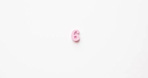 Count from 1 to 10 and back from multi-colored numbers Stock Footage 202158647