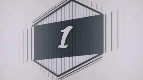 Count 1 to 10. Stop motion animation with color paper. Count from 1 to 10 Stock Illustration