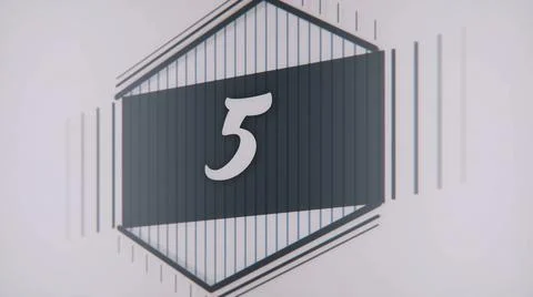Count 1 to 10. Stop motion animation with color paper. Count from 1 to 10 Stock Illustration
