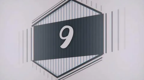 Count 1 to 10. Stop motion animation with color paper. Count from 1 to 10 Stock Illustration