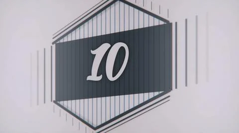 Count 1 to 10. Stop motion animation with color paper. Count from 1 to 10 Stock Illustration