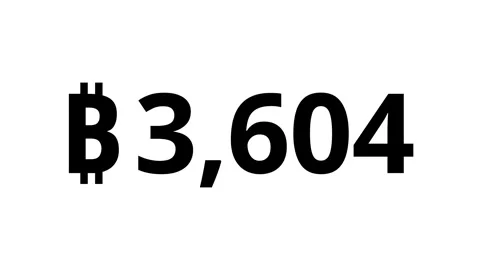 Count-up Bitcoin animation from 0 to 5000 BTC. Stock Footage 325411438