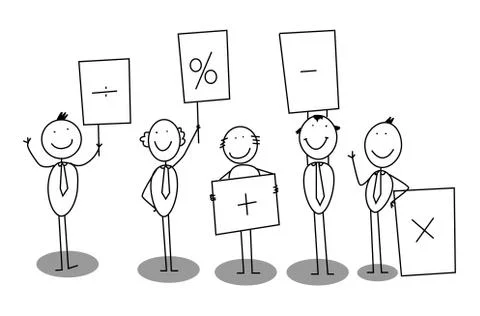 Count businessman Illustrazione stock