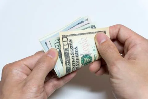 Count dollars Stock Photos