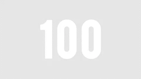 Count down from 0 to 100. Stock Footage 260260471