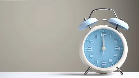 Count down bell alarm clock Stock Footage 124239360