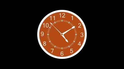 Count down circle analog clock isolated animation Vidéo 315765675